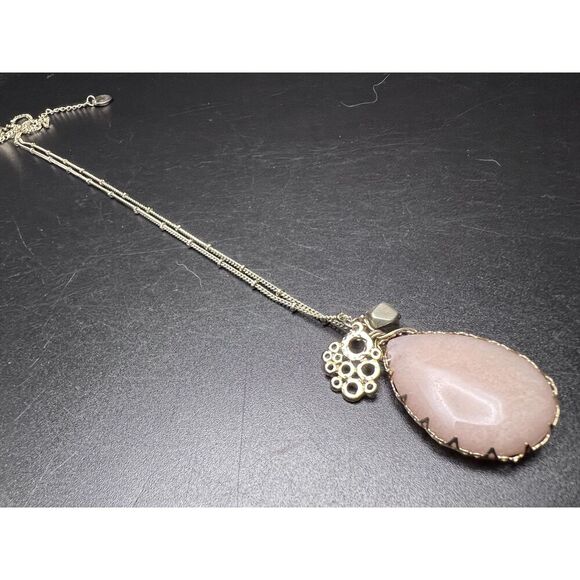 Talbots Pink Teardrop Necklace - Picture 1 of 10